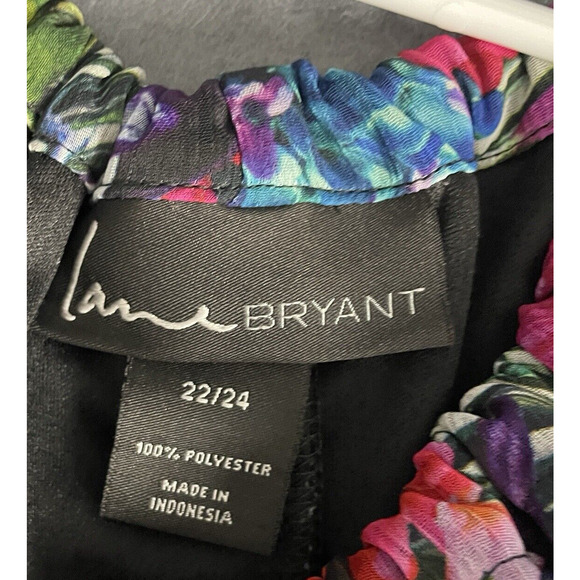 Lane Bryant Floral Gauze Sundress Sz 22/24 Spaghetti Strap Summer Dress Flowy - Picture 4 of 11